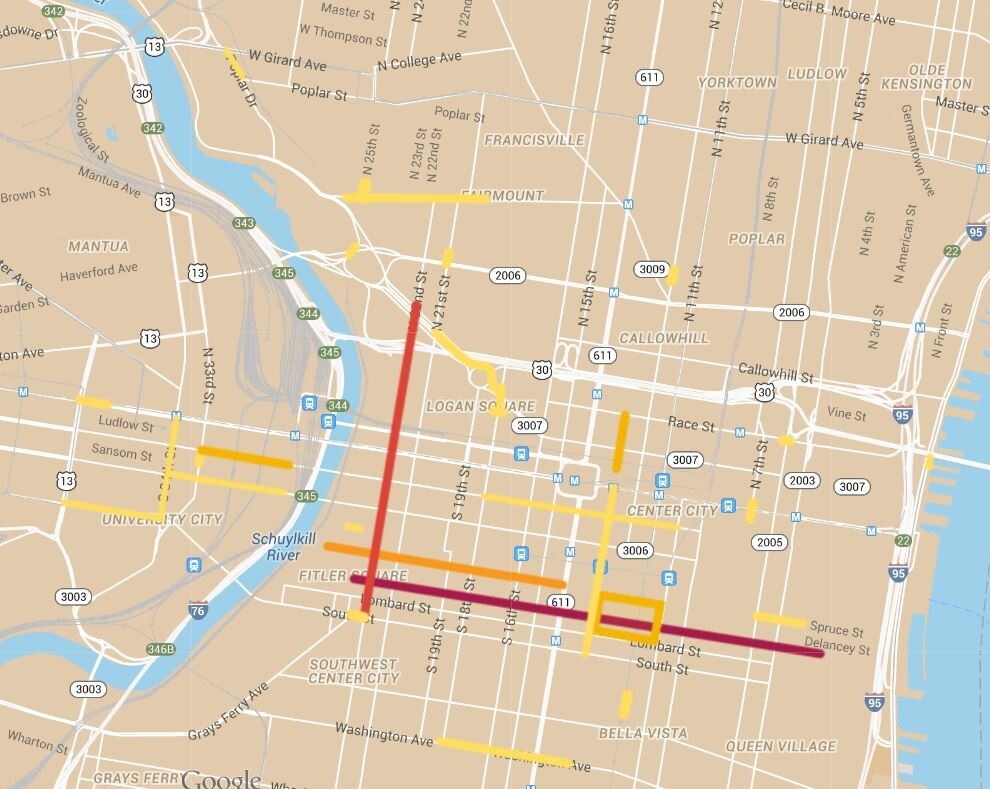 bike lane data map